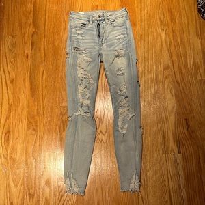 Ripped skinny jeans from AE